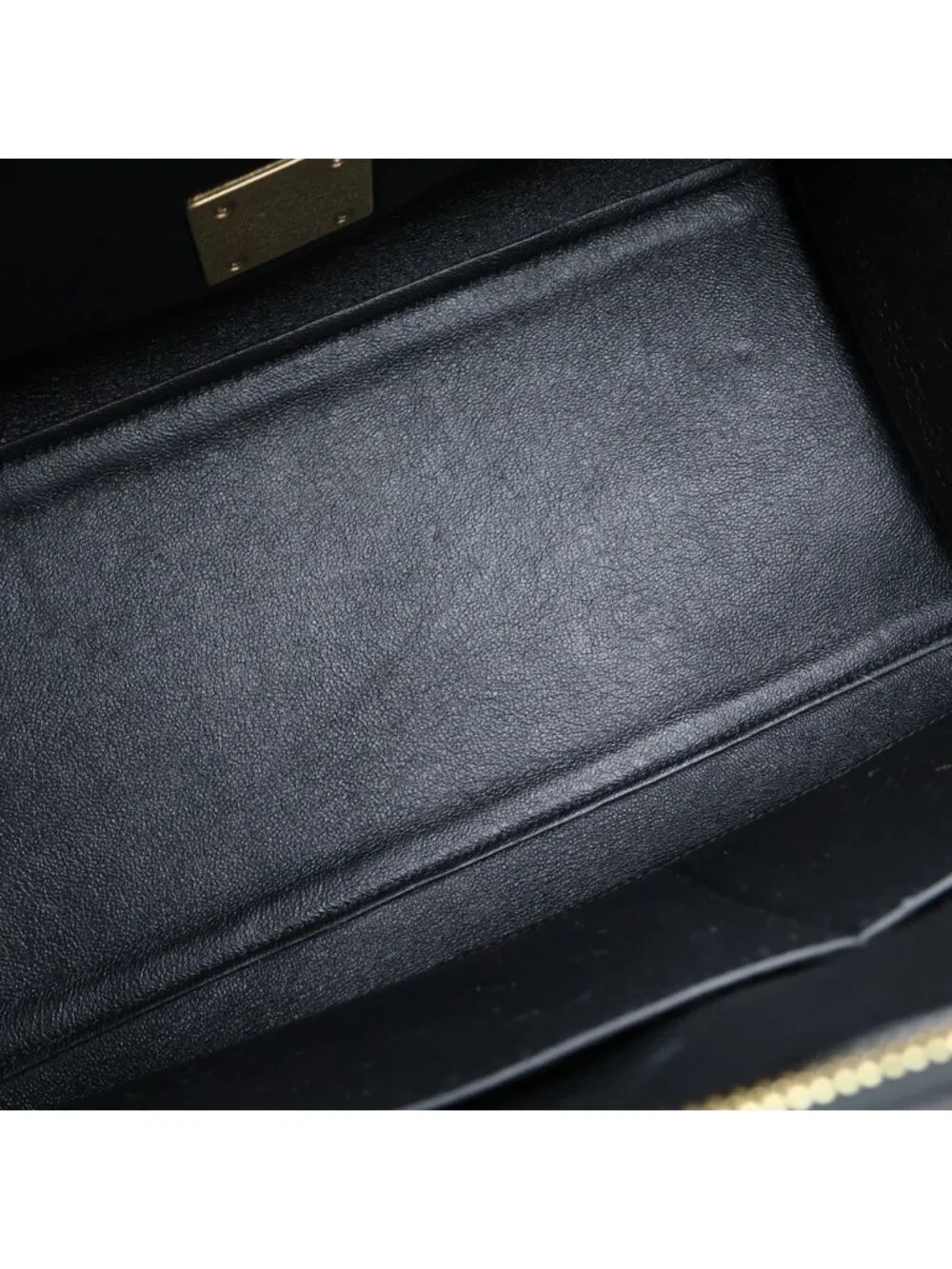 Celine Trapeze 2-Way Shoulder Bag Black Khaki Purple Leather Gold